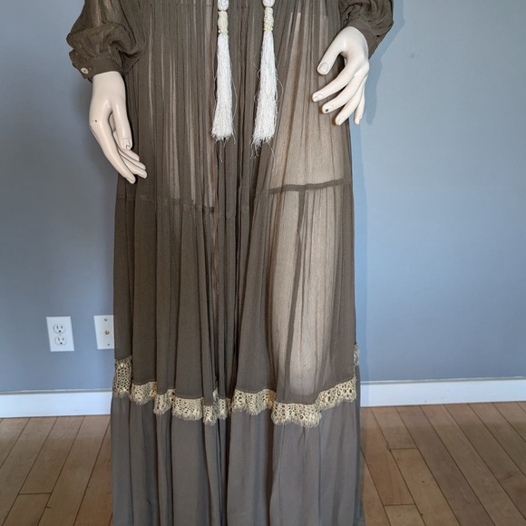 NWT Wandering Caftan Silk Dress Size 38 Italian US Size 2 - Picture 5 of 13